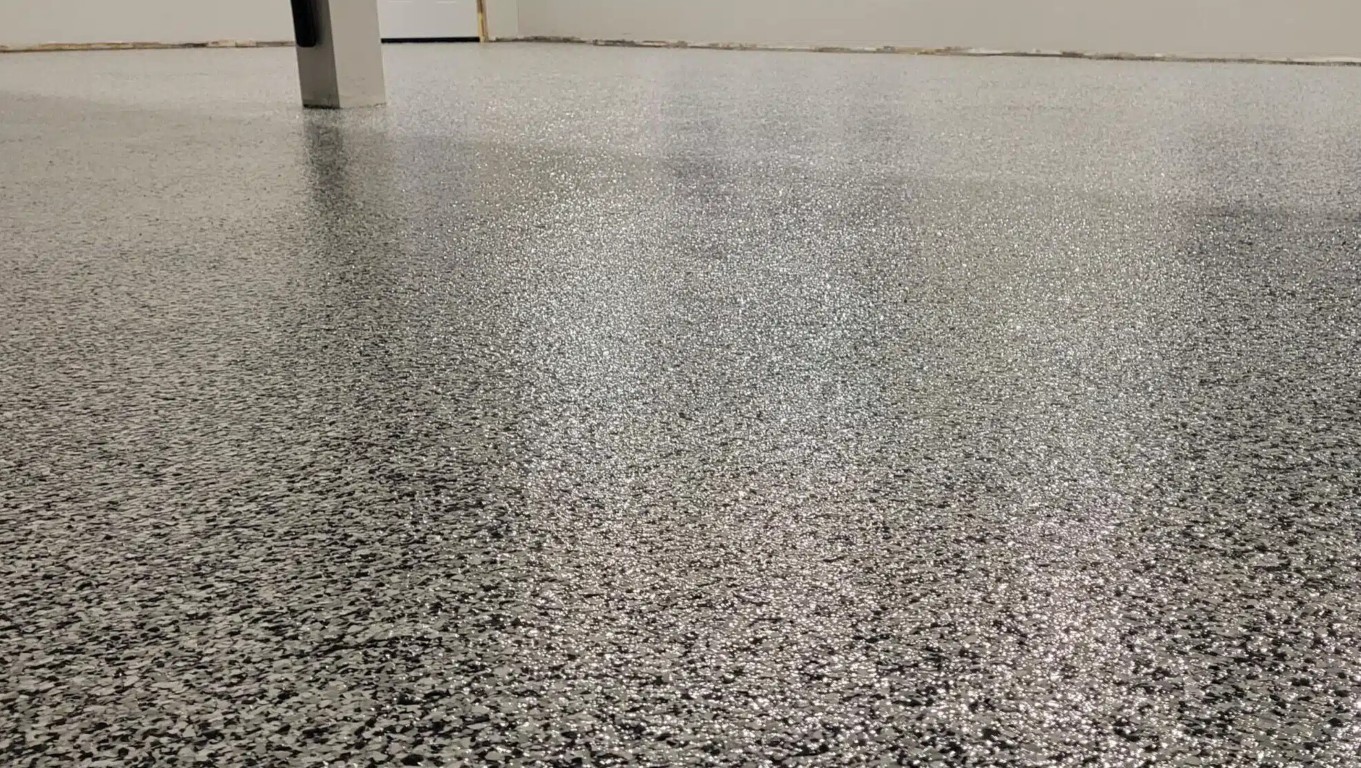 Epoxy garage floor coating installation in San Luis Obispo, CA